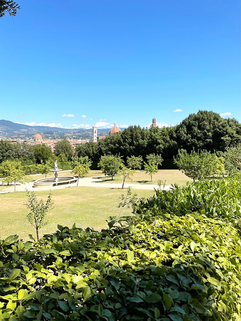 Boboli-Garten in Florenz in der Toskana im August